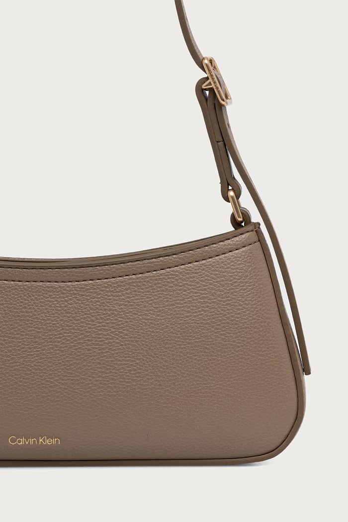 Akcesoria Calvin Klein Torebka hobo damska z imitacji skóry LV04F4114G beżowy