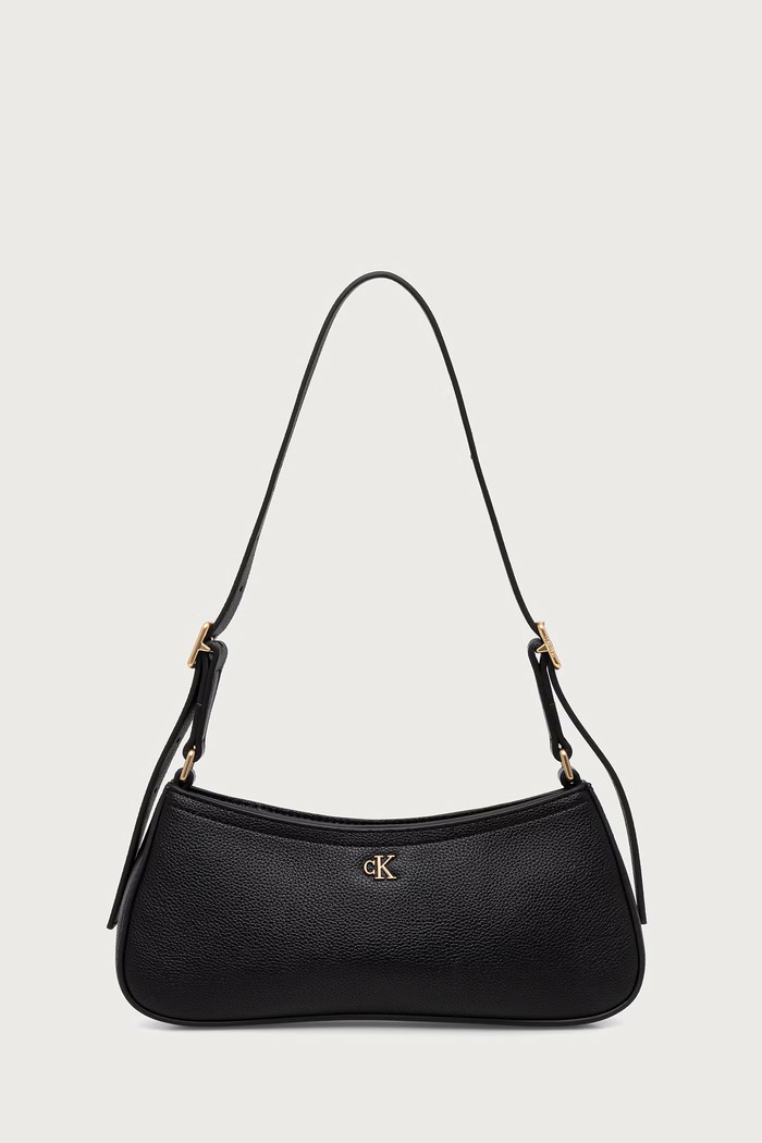 Calvin Klein Torebka hobo damska z imitacji skóry czarny LV04F4114G