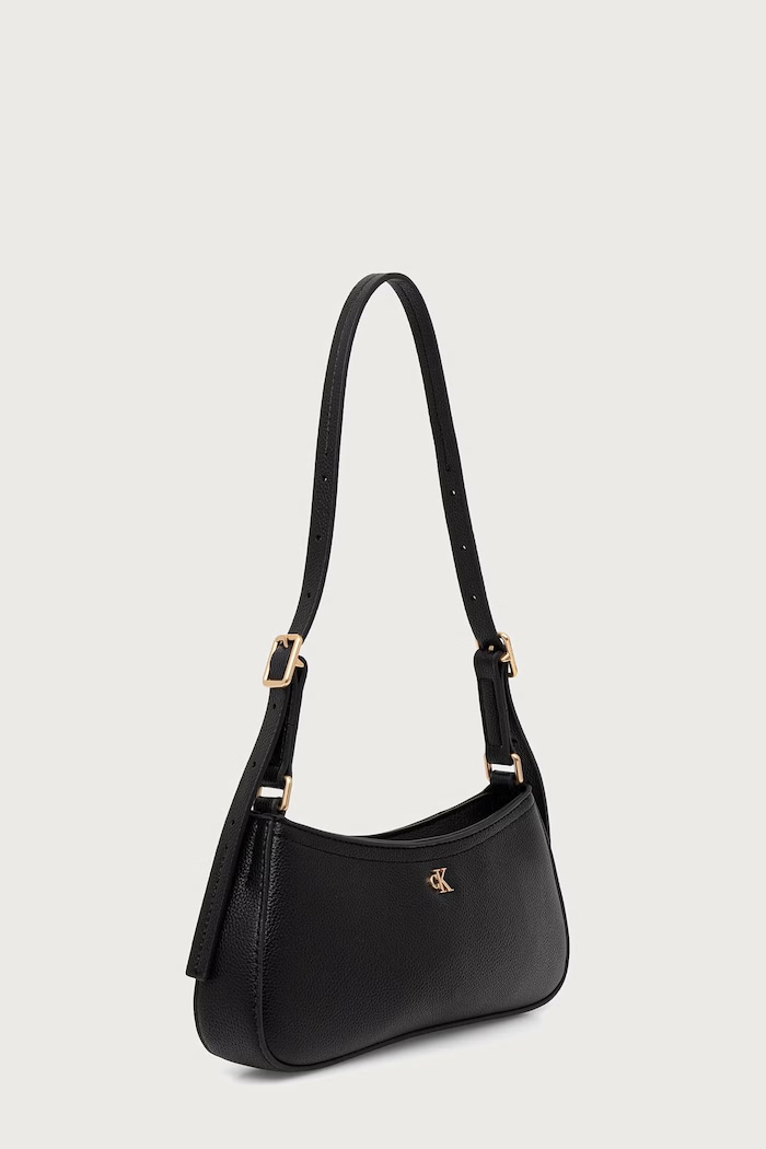 Calvin Klein Torebka hobo damska z imitacji skóry LV04F4114G czarny SS27