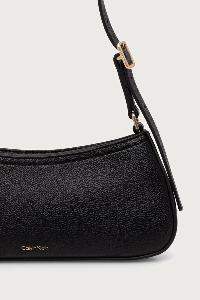 Akcesoria Calvin Klein Torebka hobo damska z imitacji skóry LV04F4114G czarny