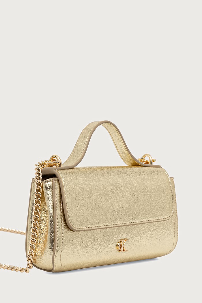 Calvin Klein Torebka crossbody damska z imitacji skóry LV04F1403G brązowy SS27