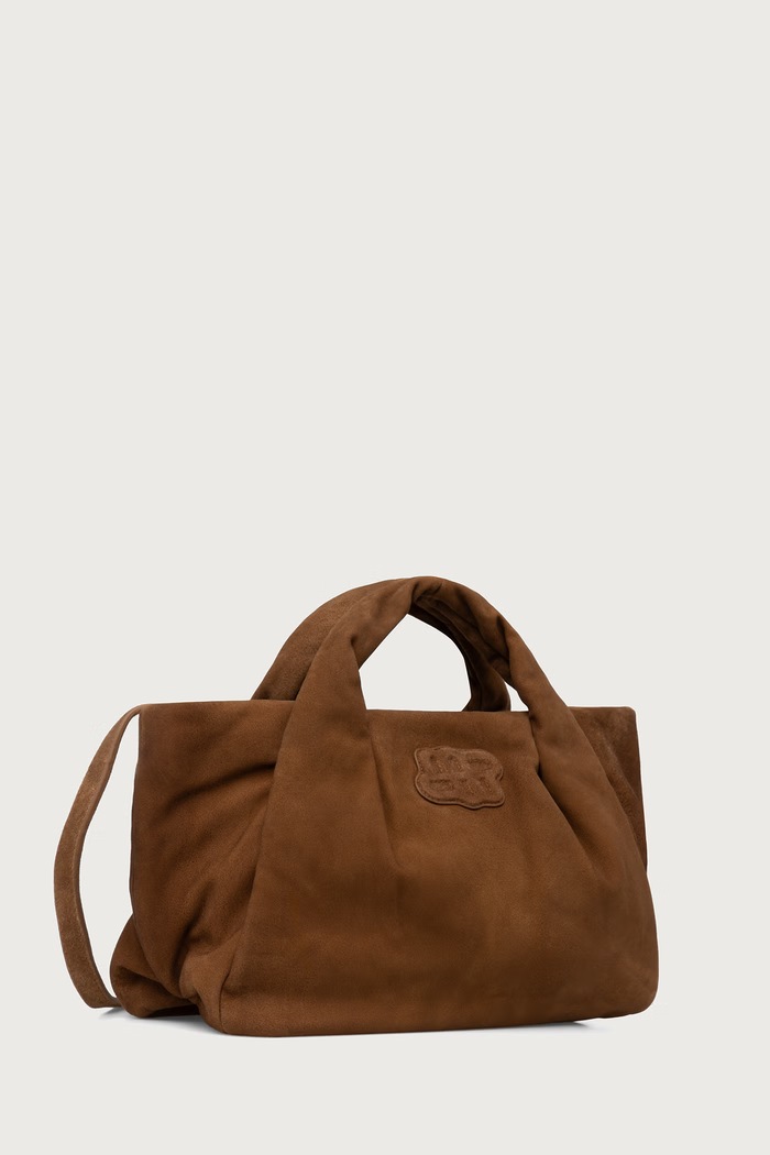 MUNTHE Torebka tote damska zamszowa 264191626454 brązowy SS27