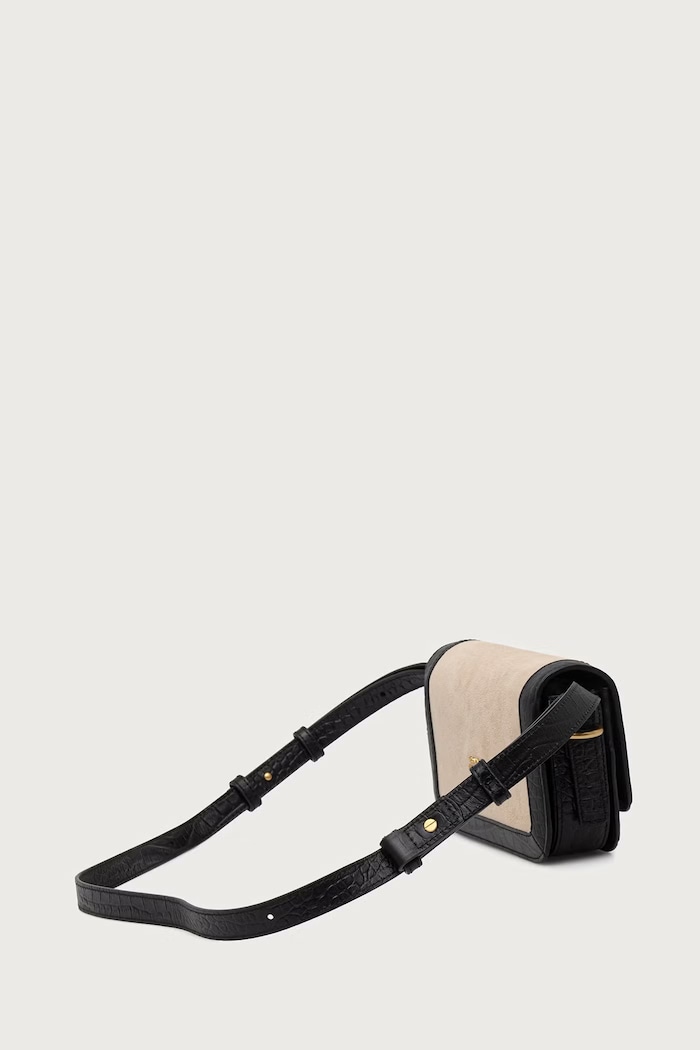 Akcesoria Tommy Hilfiger Torebka crossbody damska zamszowa SCRIPT AW0AW19378 beżowy