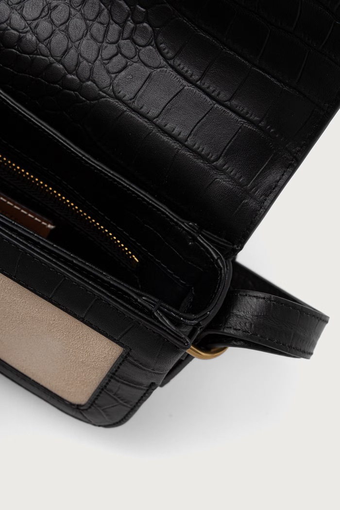 Torebka crossbody damska zamszowa SCRIPT Tommy Hilfiger beżowy AW0AW19378
