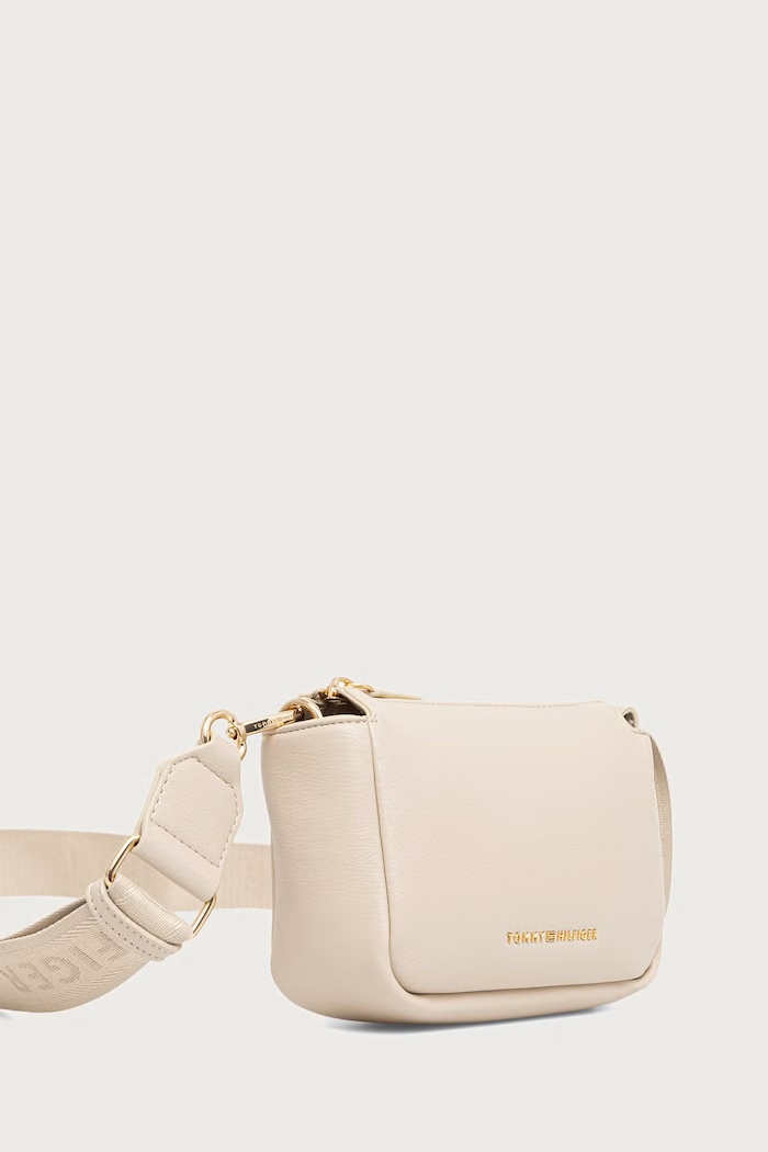 Tommy Hilfiger Torebka crossbody damska z imitacji skóry ESSENTIAL AW0AW19402 beżowy SS27