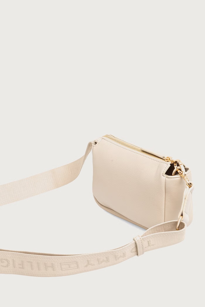 Akcesoria Tommy Hilfiger Torebka crossbody damska z imitacji skóry ESSENTIAL AW0AW19402 beżowy