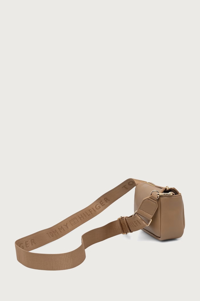 Doplnky Tommy Hilfiger Crossbody kabelka dámska z imitácie kože ESSENTIAL AW0AW19402 béžová