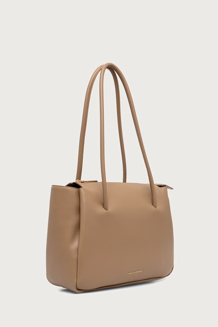 Tommy Hilfiger Torebka tote damska z imitacji skóry ESSENTIAL AW0AW19404 beżowy SS27