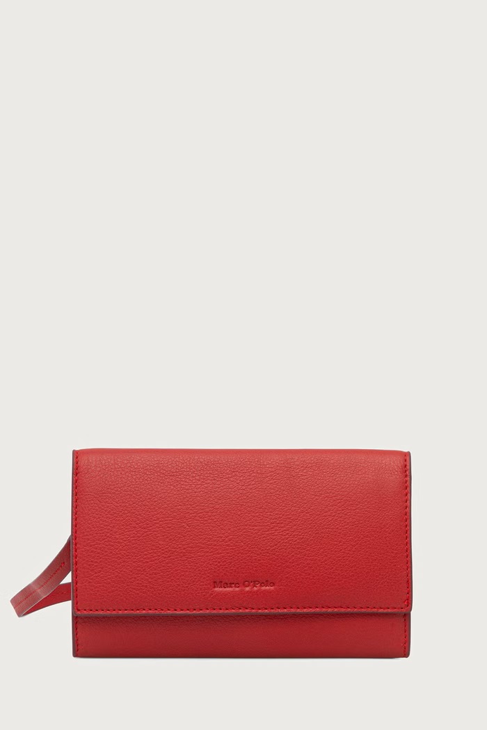 Marc O'Polo Torebka crossbody damska skórzana czerwony 5000016272