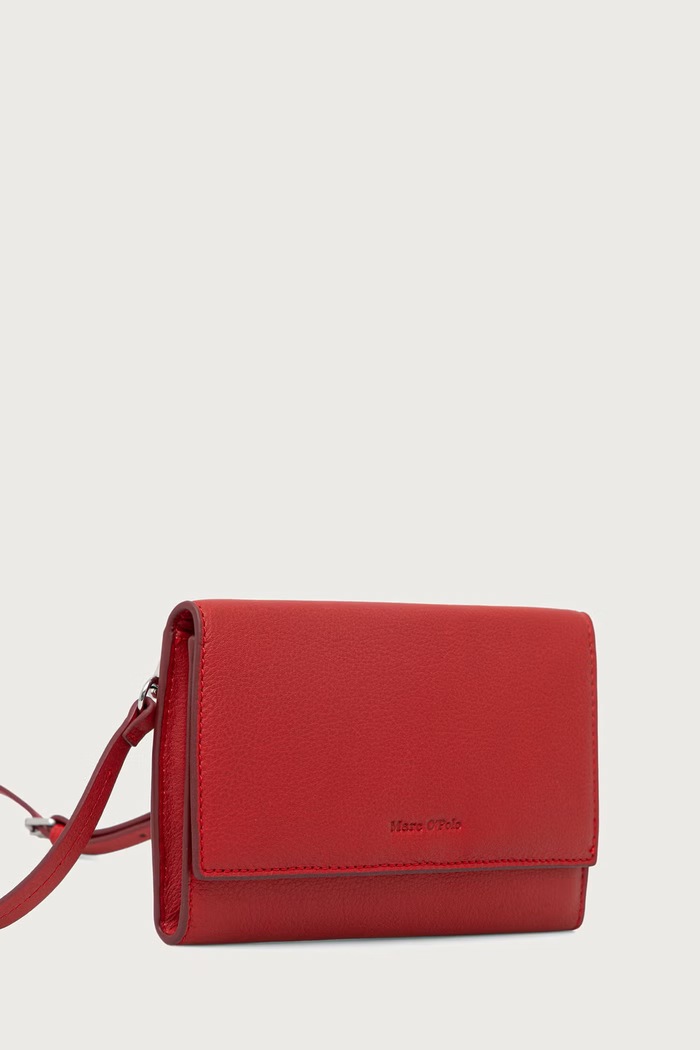 Marc O'Polo Torebka crossbody damska skórzana 5000016272 czerwony SS27
