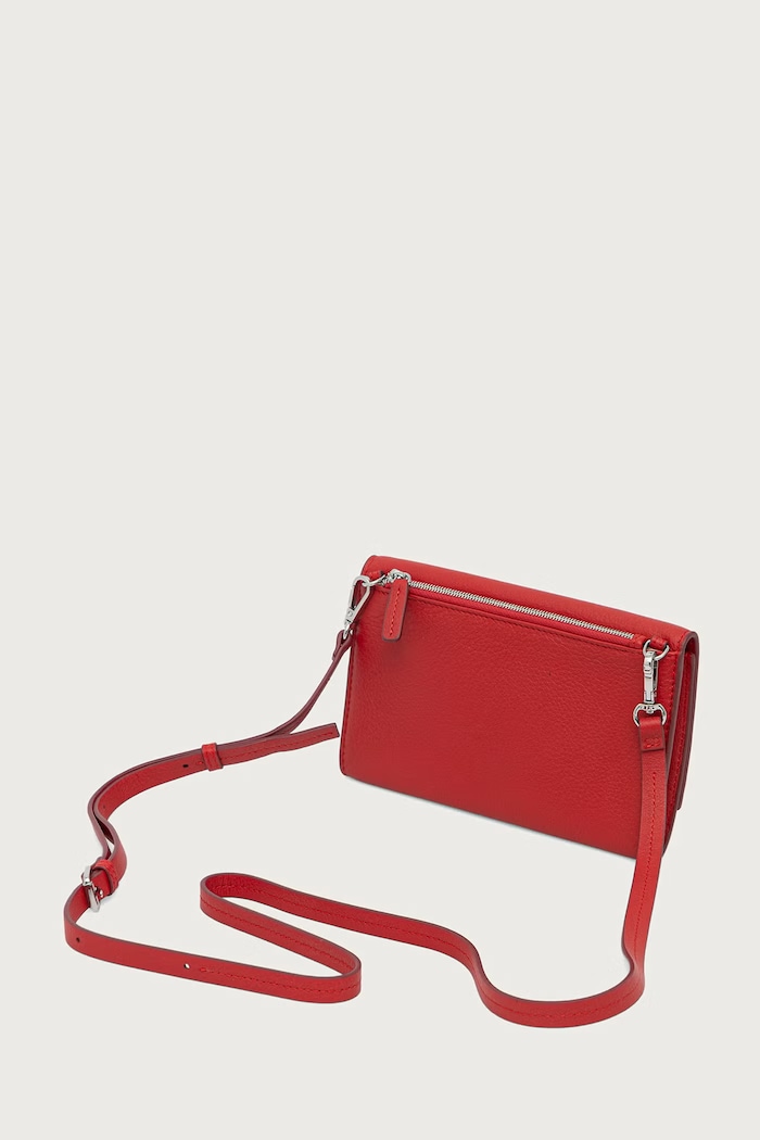 Akcesoria Marc O'Polo Torebka crossbody damska skórzana 5000016272 czerwony