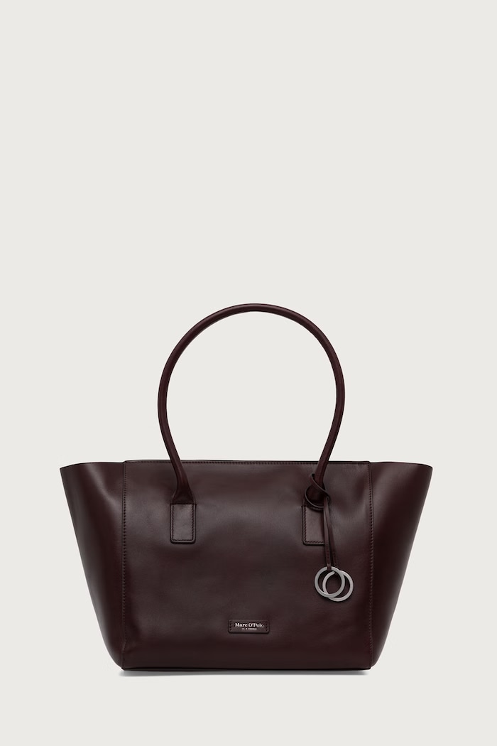 Marc O'Polo Torebka shopper damska skórzana bordowy 5000016288