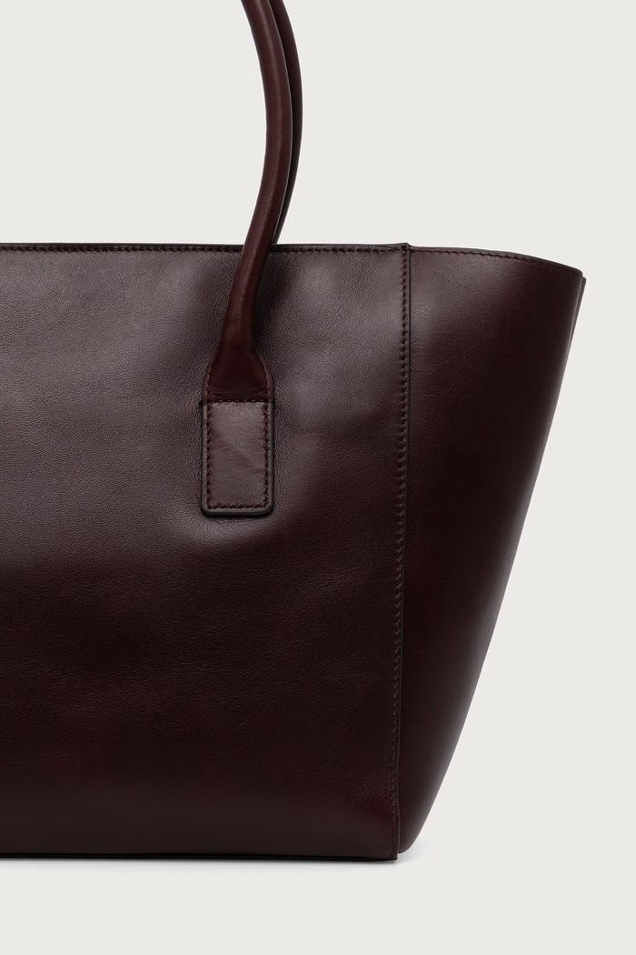 Akcesoria Marc O'Polo Torebka shopper damska skórzana 5000016288 bordowy