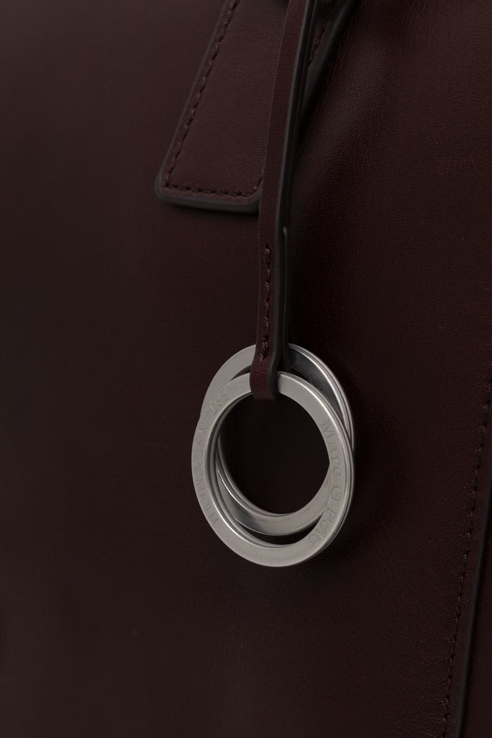 Torebka shopper damska skórzana Marc O'Polo 5000016288 bordowy