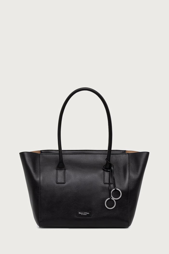 Marc O'Polo Torebka shopper damska skórzana czarny 5000016288