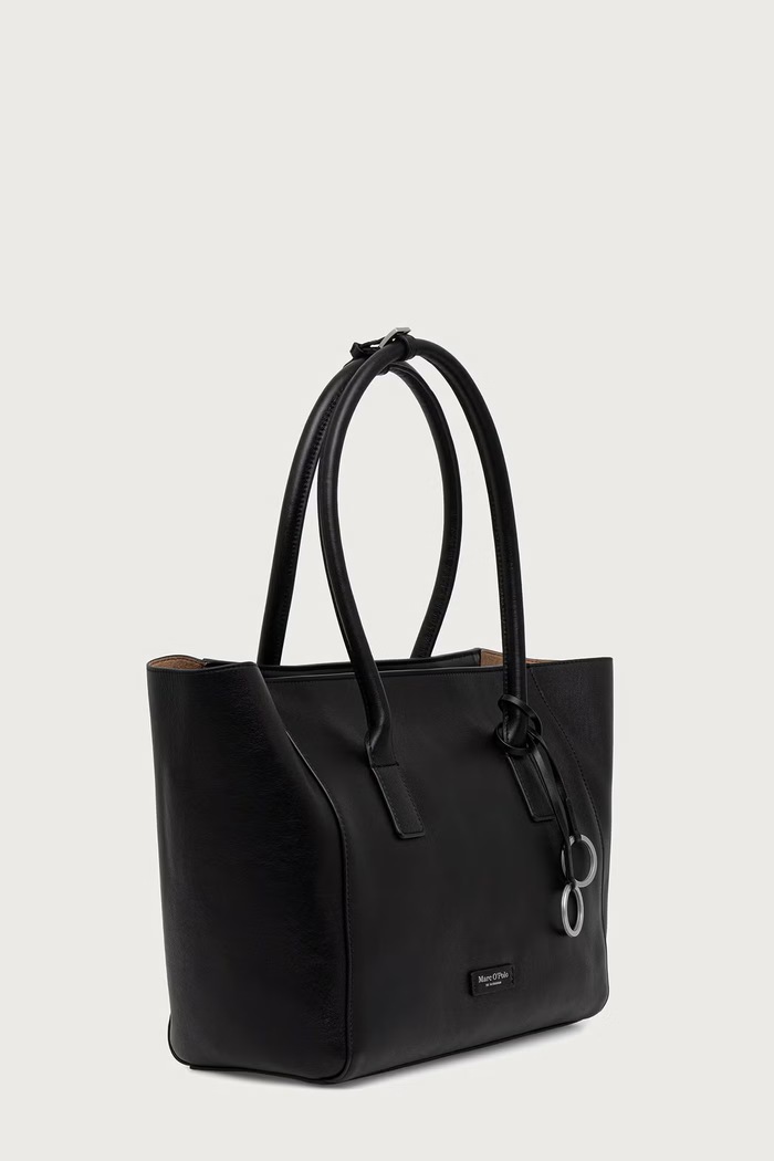 Marc O'Polo Torebka shopper damska skórzana 5000016288 czarny SS27