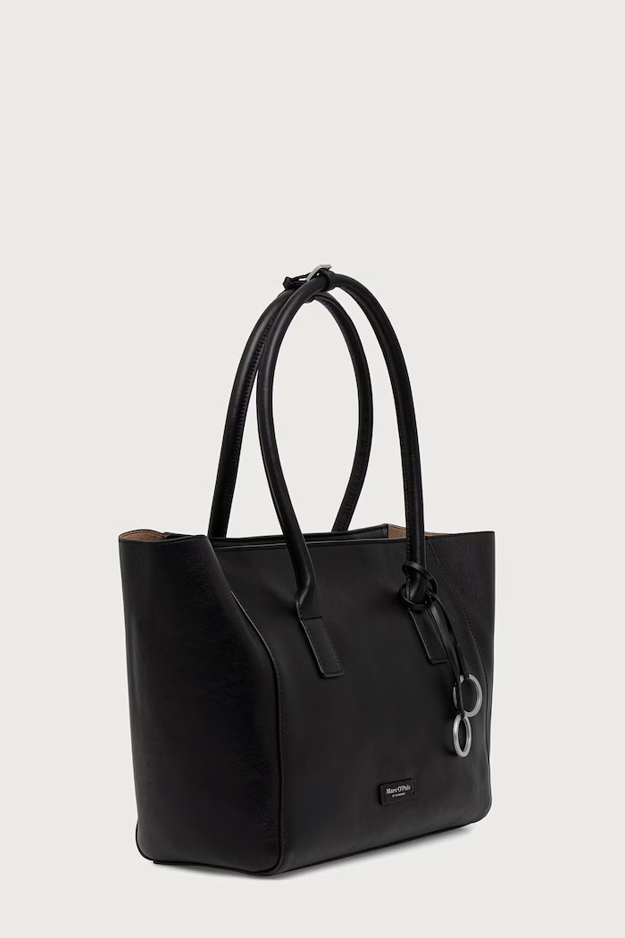 Marc O'Polo Torebka shopper damska skórzana 5000016288 czarny SS27