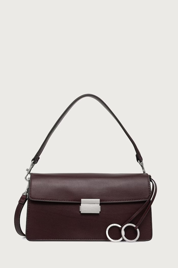 Marc O'Polo Torebka crossbody damska skórzana bordowy 5000016289