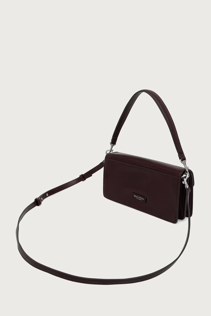 Akcesoria Marc O'Polo Torebka crossbody damska skórzana 5000016289 bordowy