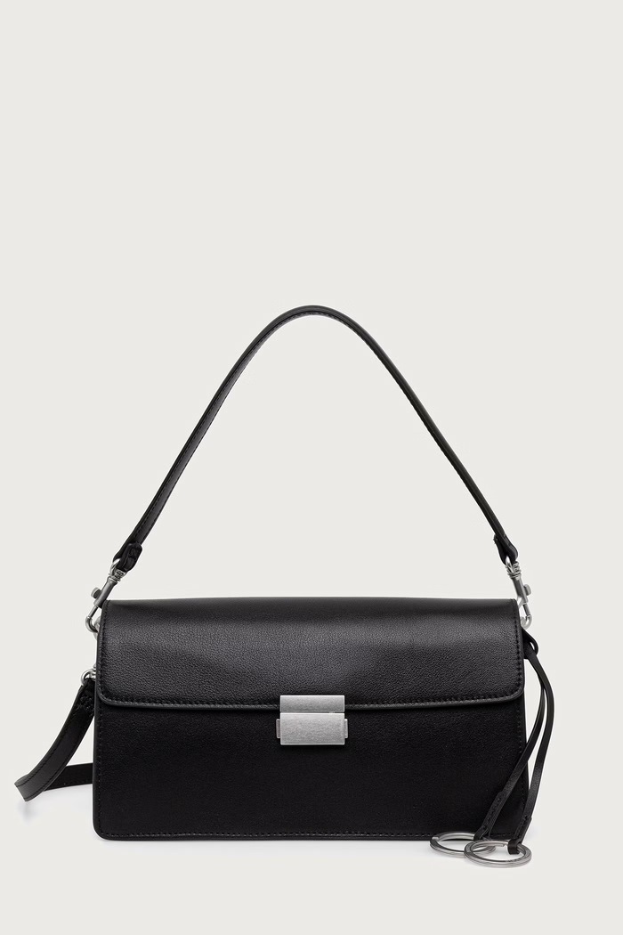 Marc O'Polo Torebka crossbody damska skórzana czarny 5000016289