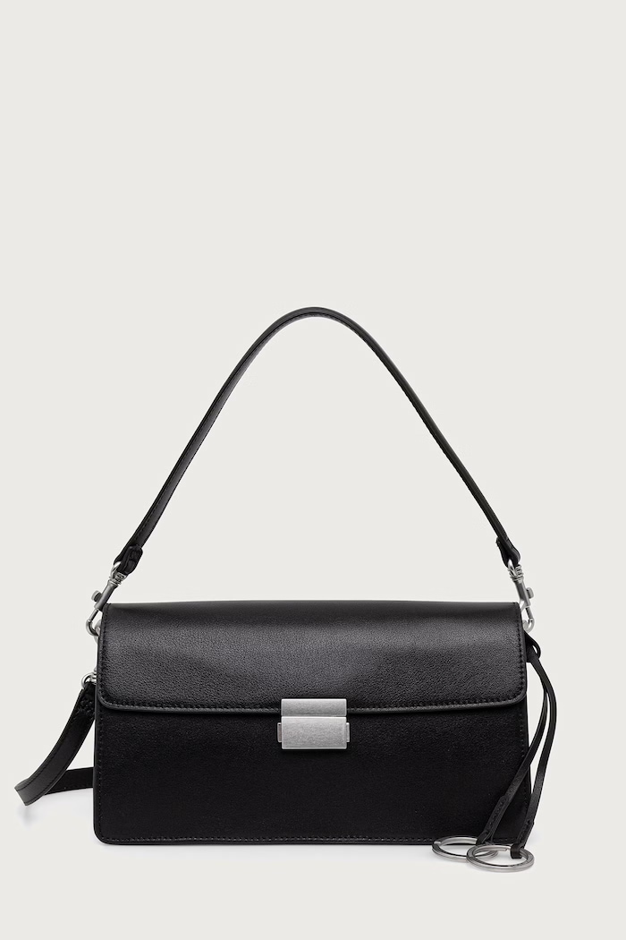 Marc O'Polo Torebka crossbody damska skórzana czarny 5000016289