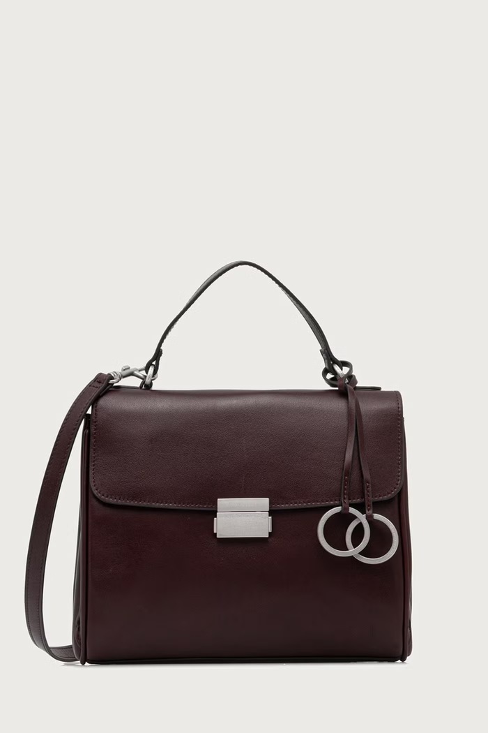 Marc O'Polo Torebka crossbody damska skórzana bordowy 5000016291