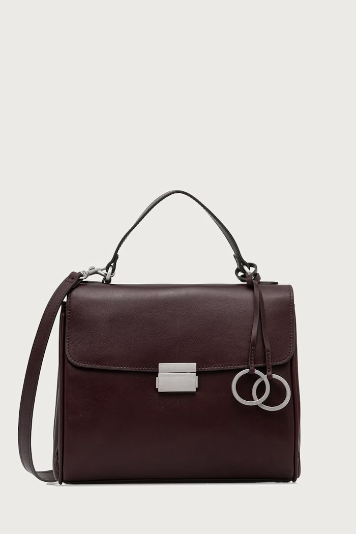 Marc O'Polo Torebka crossbody damska skórzana bordowy 5000016291