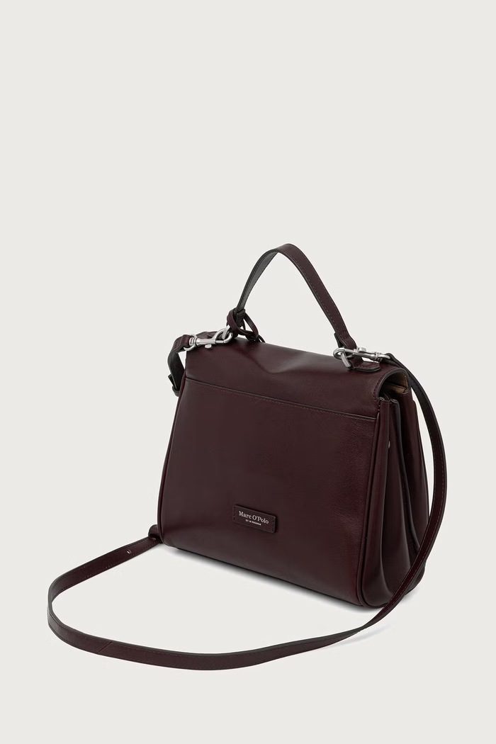 Akcesoria Marc O'Polo Torebka crossbody damska skórzana 5000016291 bordowy
