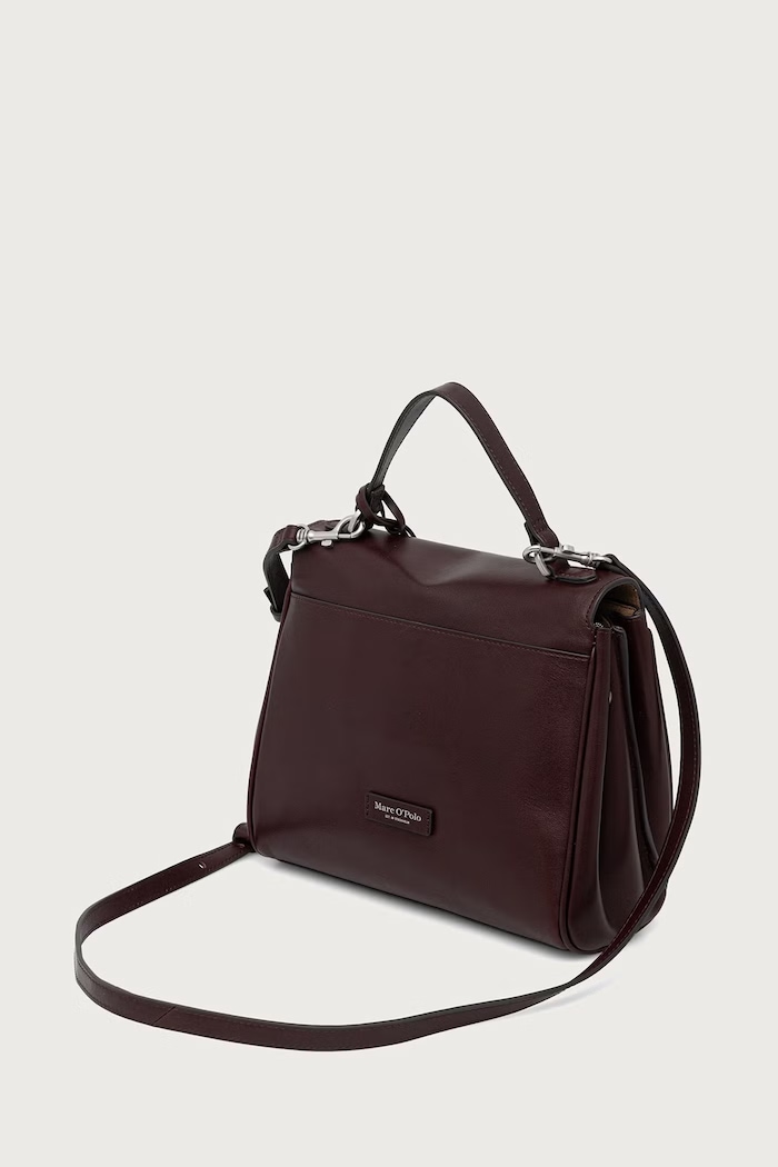 Akcesoria Marc O'Polo Torebka crossbody damska skórzana 5000016291 bordowy