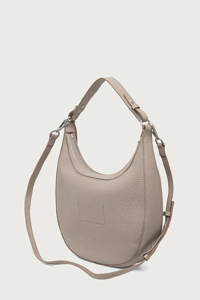 Akcesoria Marc O'Polo Torebka hobo damska skórzana 5000016376 beżowy