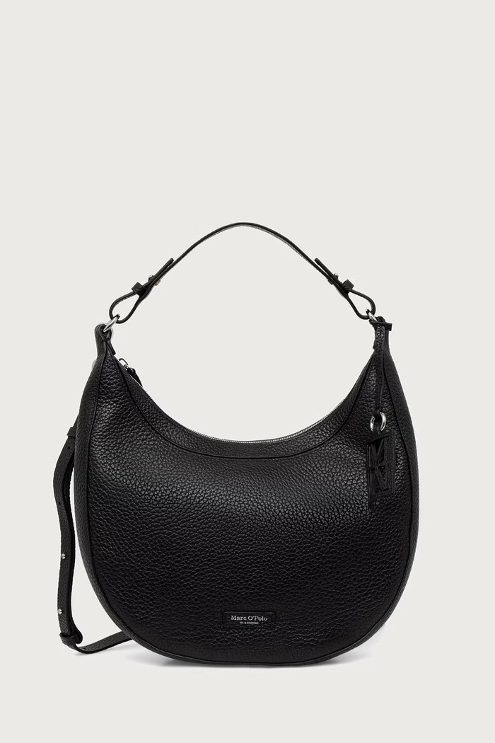 Marc O'Polo Torebka hobo damska skórzana czarny 5000016376