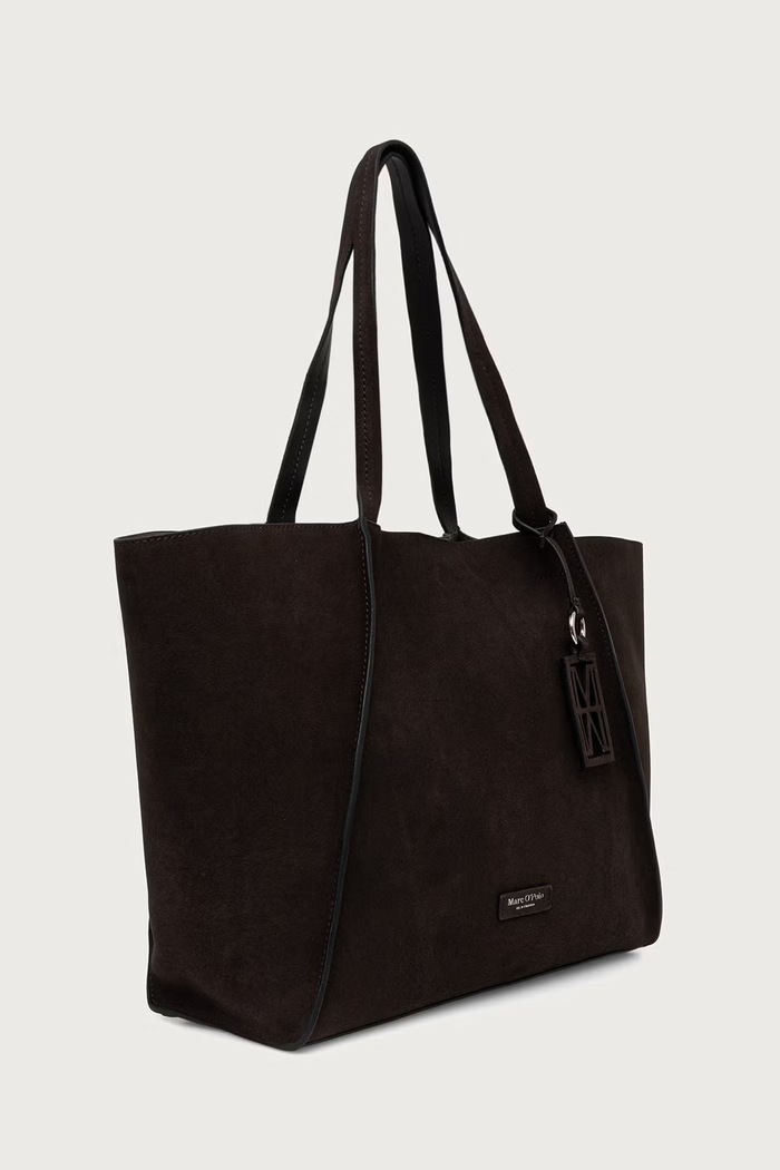 Marc O'Polo Torebka shopper damska zamszowa 5000016384 brązowy SS27