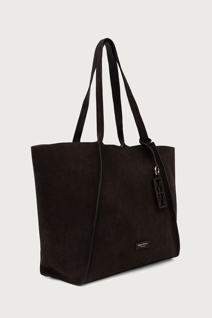 Marc O'Polo Torebka shopper damska zamszowa 5000016384 brązowy SS27