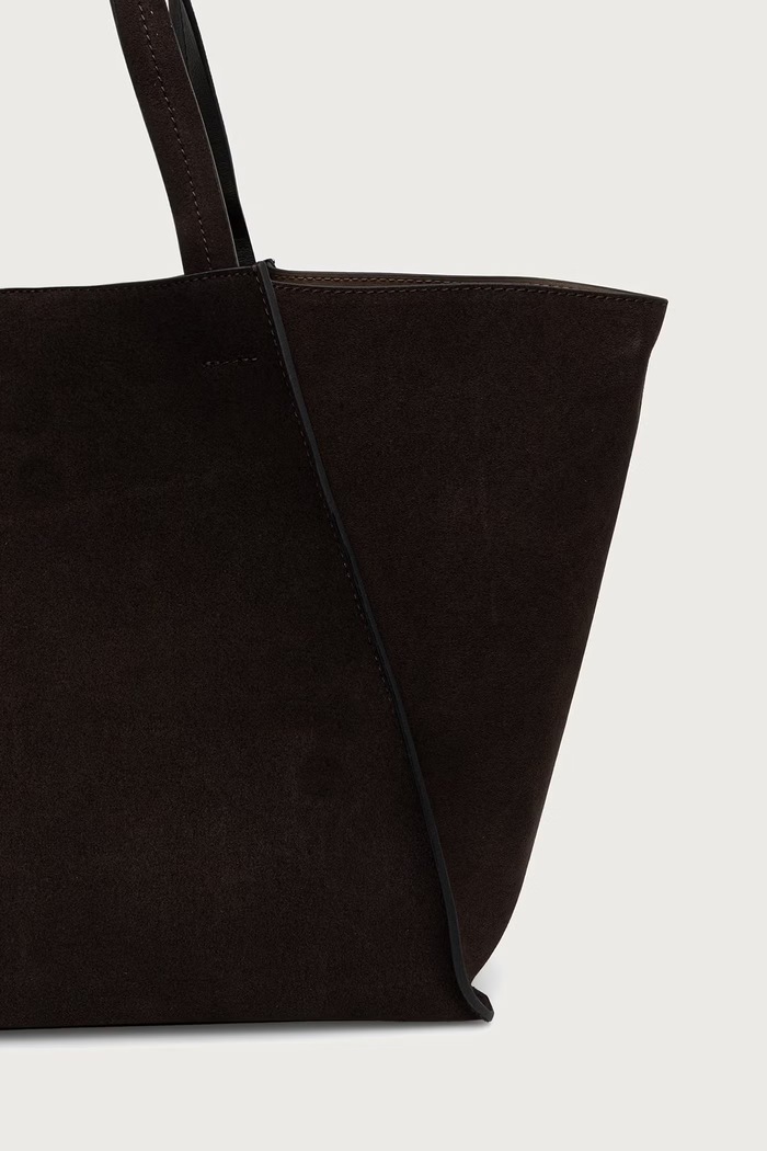 Akcesoria Marc O'Polo Torebka shopper damska zamszowa 5000016384 brązowy