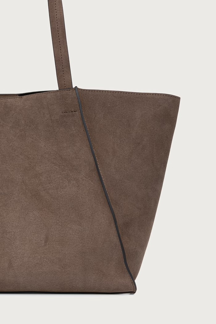 Akcesoria Marc O'Polo Torebka shopper damska zamszowa 5000016384 brązowy