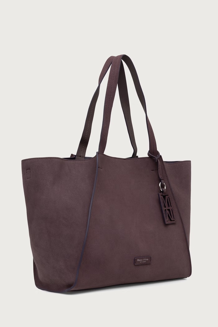 Marc O'Polo Torebka shopper damska zamszowa 5000016384 bordowy SS27