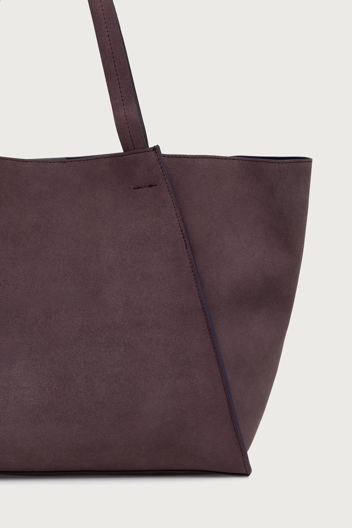 Torebka shopper damska zamszowa Marc O'Polo 5000016384 bordowy
