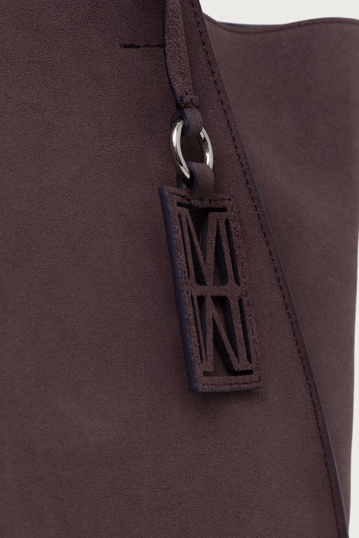 Torebka shopper damska zamszowa Marc O'Polo bordowy 5000016384