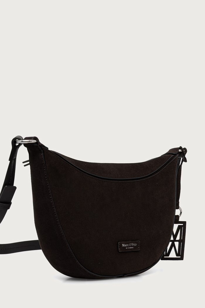 Marc O'Polo Torebka crossbody damska zamszowa 5000016385 brązowy SS27