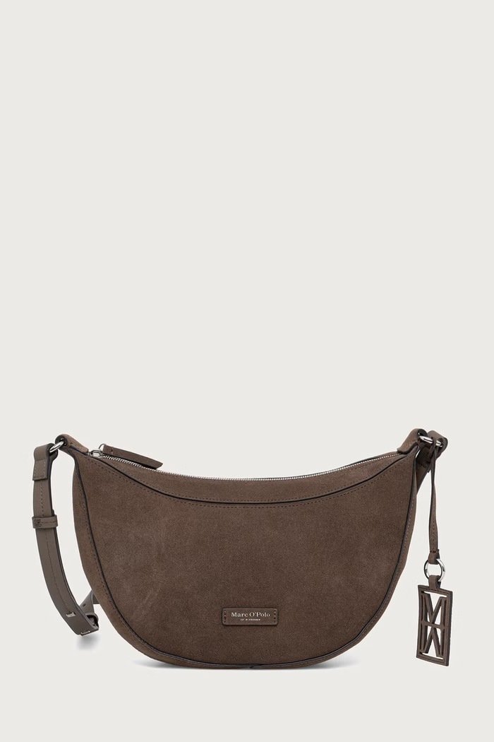 Marc O'Polo Torebka crossbody damska zamszowa brązowy 5000016385