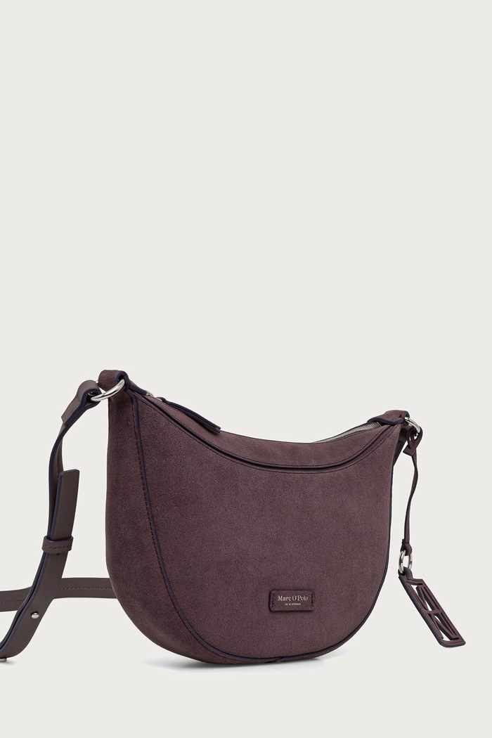 Marc O'Polo Torebka crossbody damska zamszowa 5000016385 bordowy SS27