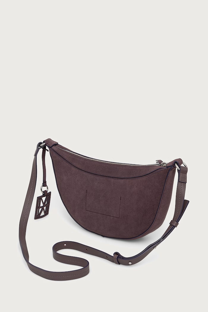 Akcesoria Marc O'Polo Torebka crossbody damska zamszowa 5000016385 bordowy