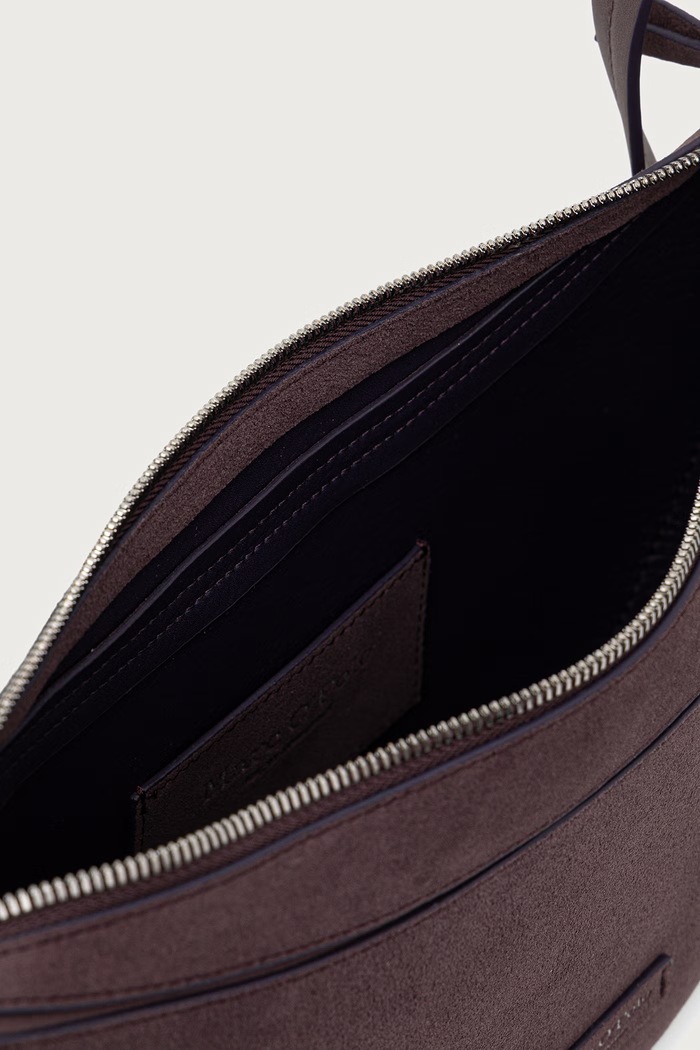 Torebka crossbody damska zamszowa Marc O'Polo bordowy 5000016385