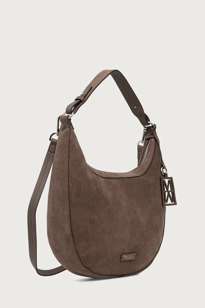 Marc O'Polo Torebka hobo damska zamszowa 5000016388 brązowy SS27