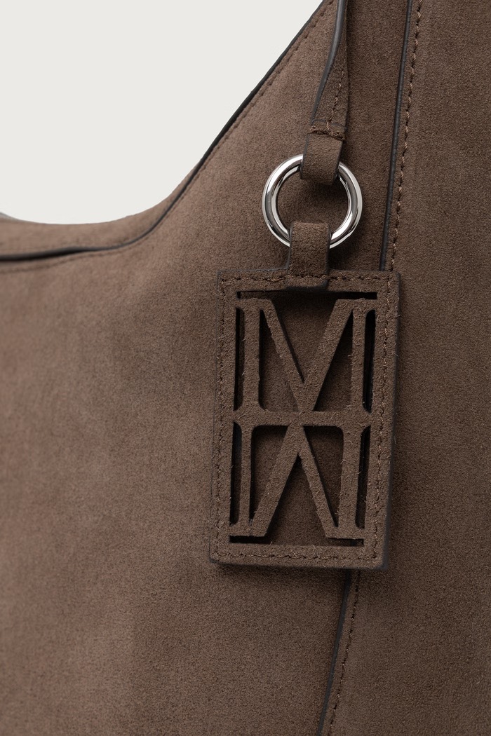 Torebka hobo damska zamszowa Marc O'Polo 5000016388 brązowy