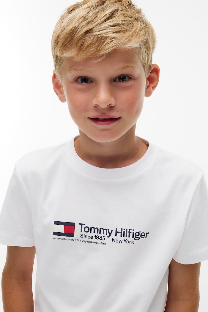 T-shirt gyerek pamut Tommy Hilfiger fehér KB0KB10813.104.122.PPY1