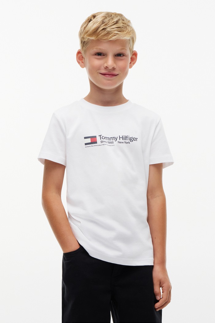 Tommy Hilfiger T-shirt dziecięcy biały KB0KB10813.128.176.PPY1