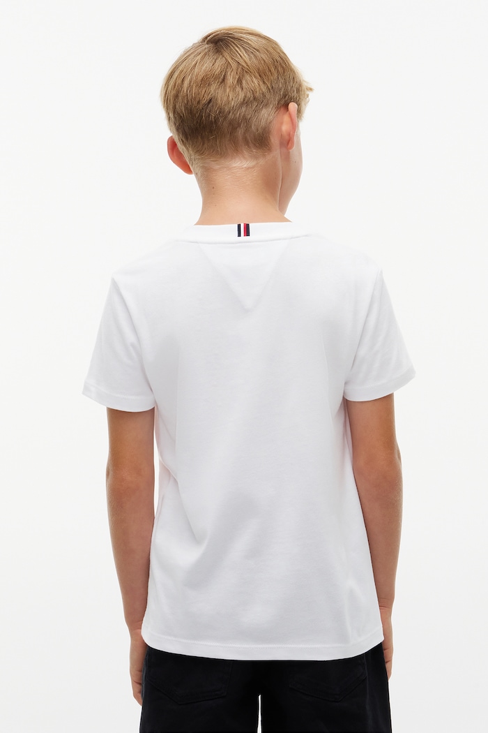 Chłopiec Tommy Hilfiger T-shirt dziecięcy KB0KB10813.128.176.PPY1 biały