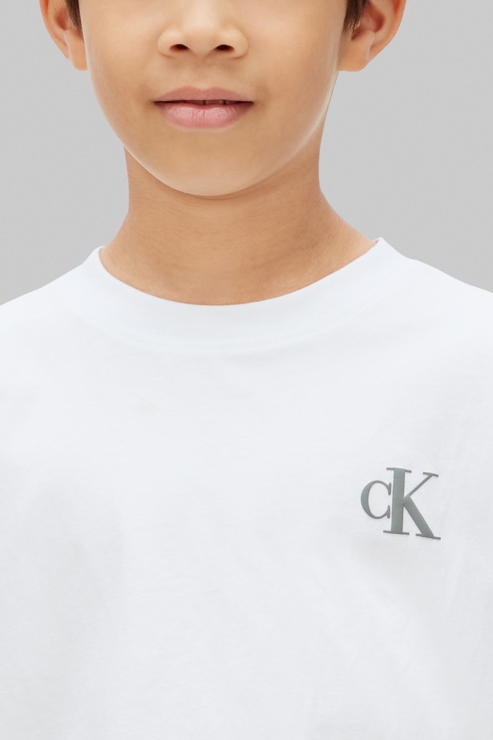 T-shirt dziecięcy bawełniany Calvin Klein Jeans biały IB0IB02875.128.170.PPY1