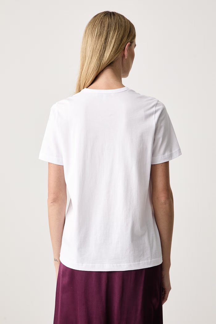 Odzież MUNTHE T-shirt damski bawełniany 264110026460 biały